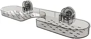 FytStycale Kitchen Sink Faucet Organizer with Suction Cup, Multi-Purpose Easy to Install Drainer Sponge Holder for Laundry Room, Kitchen,