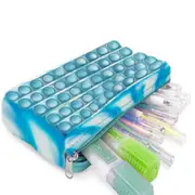 Fidget Pop Pencil Case - Blue/White