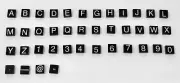Black 1x1 Alphabet Letter & Number Bricks Total 91 Pieces 100% For Lego