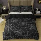 3D Halloween Spider Web Pattern Quilt Cover Set Bedding Sets Pillowcases Queen