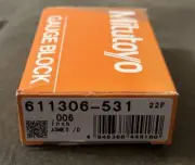 MITUTOYO Gauge Block 611306-531, .006 Inch, 611306531