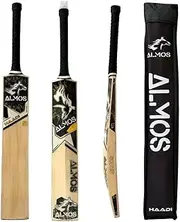 Almos Sports Wooden English Willow Cricket Bat Haadi – Light Weight 2.5 Lbs, Short Handle, 9-12 Grains Hard Hitting, Ready to Play | Ideal for Adult, Training, Practice, Club Play, Backyard Cricket |