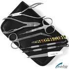 Manicure Pedicure Gift Pouch Set Nails Care Cuticle Pusher Scissors Tweezer File