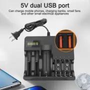 7Slot LCD AA AAA USB Battery Charger For NIMH NICD AA AAA Rechargeable Batteries