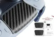 2Pcs of Hotline Games Touchpad Protector Compatible with PS5 Controller, Enhanced Texture Skin Compatible with Playstation 5 Dualsense, Pre-Cut,Easy to Apply,Easily Add Protection (Carbon Black)