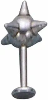 [Pierced Owl] 14GA 316L Stainless Steel Spike Ball Flat Back Stud, 14ga, Metal, no gemstone