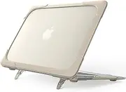 [ProCase] MacBook Air 13 Inch Case 2020 2019 2018 Release M1 A2337 A2179 A1932, Heavy Duty Slim Hard Shell Protective Cover with Fold Kickstand for MacBook Air 13 Retina with Touch ID -Khaki