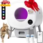 Pro Self Cleaning Litter Box - Automatic Cat Litter Box, 76L Interior & 13L Rubb