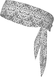 Decor White Black Sports Strap Double-Sided Headscarf Men's Bow Tie Sports Headscarf Running Yoga Exercise Headband