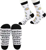 [CMNIM] Teacher Assistant Socks Teacher Assistant Appreciation Gifts for Teaching Assistant Because Even Teachers Need Heroes