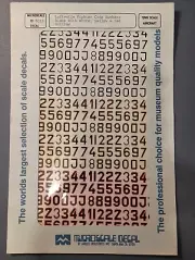 Microscale #72-0015 Decal - Luftwaffe Fighter Code Numbers - B&W, Yellow & Red