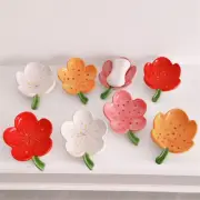 1PC Ceramic Flower Shape Soap Dishes Soap Drain Tray Bathroom Dispenser Supplies