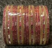 NWT HEAVY QUALITY EXQUISITE INDIAN BOLLYWOOD BENZER MULTI-BANGLE BRACELET SET #5
