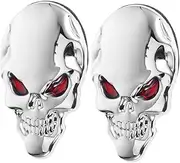 BESTOYARD 2Pcs Demon Skull Metal Badge Stickers for Cars Motorcycles Bicycles Durable Hood Ornaments with Adhesive Backing for Easy Application and Distinctive Automotive Decoration