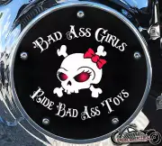 HARLEY DAVIDSON 2019+ SOFTAIL DERBY CLUTCH COVER BAD ASS GIRLS