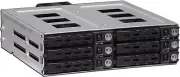 Aluminum(1x5.25") to (6x2.5" SAS/SATA 12G HD)Hot-Swap-Cage(P-Link Backplane)NEW