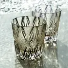 Handcrafted Crystal Glass Whiskey Tumbler - 10.82oz, Fine Carved Design
