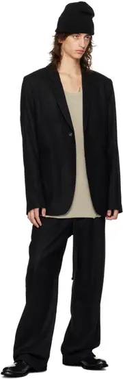 Thom Krom Drawstring Elastic Waist Pants XS Black