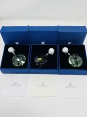 Swarovski Crystal SCS Suncatcher Bamboo Green & Amber x 3 Ornament NIB Box