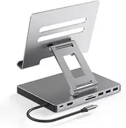 9-in-1 USB Type C Docking Station 4K Dual USB 3.0 5Gbps PD 3.0 USB Hub Adapter Dock Station for Tablet Laptop Accessories(8 in 1)
