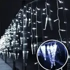 Plastic Fairy String Lights Multicolor White Curtain Lamp Party Lights Outdoor