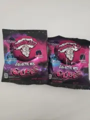 2 -Warheads Galactic Mix Cubes Chewy Candy, 3.5 Oz Cherry Raspberry Punch SOUR