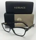 New VERSACE Eyeglasses MOD. 3208 GB1 54-18 140 Shiny Black Frame w/Spring Hinges