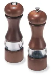 Olde Thompson 6 Caffe Wood Pepper Mill and Salt Shaker Set Dover