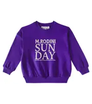 [Mini Rodini] Mini Rodini Sunday embroidered cotton sweatshirt Y 10/11 purple