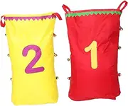 ADOCARN 2pcs Outdoor Jumping Bag Race for Adults for Backyard Games Birthday Parties Carnivals and Family Gatherings Fun Sack Race Activity Random Color