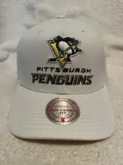 Pittsburgh Penguins Mitchell & Ness Cap Hat Adjustable Snapback White -NWT -OSFM