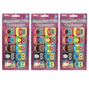 Ashley Dry Erase Non-Magnetic Mini Whiteboard Erasers Color Owls ASH78007-3