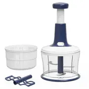 Davis & Waddell 3in1 Mini Salad Spinner/Chopper/Beater Mixer 1L/29cm White/Blue