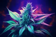 Cannabis Flower UV tapestry, Blacklight Reactive, Psychedelic Wall Hanging, DMT