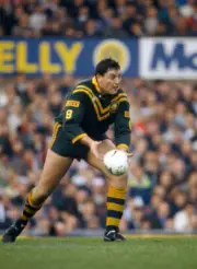 Australia rugby league half-back Steve Roach in action againt Gre - Old Photo
