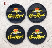 4pcs BK Crown Royal Rubber bar mats drip mat bar runner beer coasters home pubs