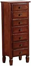 GUAWJRZDP Chest of Drawers, 7 Drawer Chest, Wood Storage Cabinet, Drawers Organizer Storage, Space-Saving, for Living Room, Entryway, Hallway, Vintage Reddish Brown