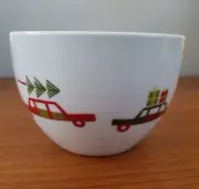 Crate and Barrel NWOT Julie Rothman Yule Town Bowl Christmas One Pc. 4.5" diam.