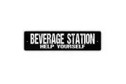 Beverage Station Help Yourself Sign - Drinks Hot Cold Soda Tea Coffee Beer