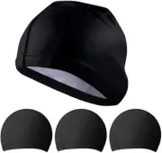 TRADERPLUS 4 Pack Nylon Spandex Fabric Swimming Cap Lycra Cloth Swim Caps Ela...