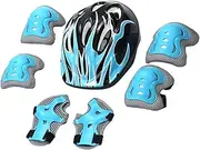 Skateboard Protective Gear,Shockproof Toddler Bikes Helmets Kids Knee Pads and Elbow Pads Set | Practical Skateboard Knee Pads Kids Skateboard Helmets for Cycling Scootering