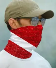 SUN GAITER Mask Bandana UPF 50+ UV Protect Fishing Diving Diver Flag Face Neck