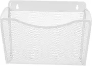 COHEALI Wall Mounted File Rack Magazine Rack Magazine Holder Magazine File Holder File Folders Wall Mounting File Holder File Folder Holder Metal Wall File Holder Wall Basket White Iron