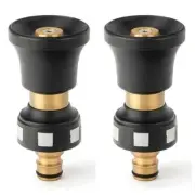 2X Holman Brass Fire Hose Nozzle 18mm (3/4") Adjustable Spray Garden Water Hose