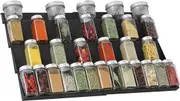 4 Tier Spice Rack Drawer Organizer Kitchen Cabinet Insert 30-60 cm W 2 Pack Black