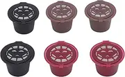 6Pcs Reusable Capsules Cups, Refillable Coffee Pods Reusable Espresso Capsules, Reusable Espresso Pods Coffee Capsules Filter, Coffee Machines Accessories