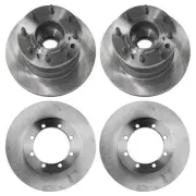 Front and Rear Disc Brake Rotors For 2000-2002 Ford E-450 Econoline Super Duty