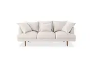 Colton Fabric 3 Seater Sofa - Cream White