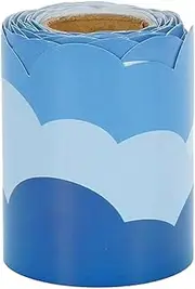 Angoily 1 Roll Cloud Border Sticker Bulletin Board Trim Sky Border Trim Whiteboard Border Trim Classroom Border Trim Chalkboard Paper Borders Rolled Sky Trim Coated Paper Stickers Blue