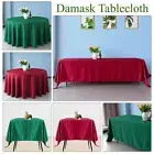 Damask Table Cover Cloth in Jacquard Fabric for Round, Rectangle & Square Tables